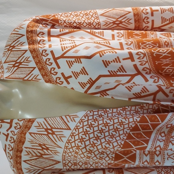 Sweet Candy Orange Cream Aztec Print Open cardigan Size S - Picture 7 of 11
